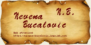 Nevena Bucalović vizit kartica
